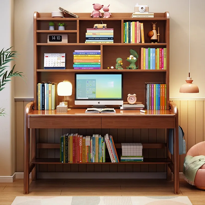 초등학생 및 중학생을 위한 어린이 학습 책상 책장 통합형 책상 조절 가능한 높이 침실