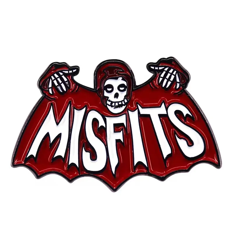 Classic The Misfits Rock Band Enamel Pin 80s Music Album Brooch Metal Badge Fan Collection Jewelry Gift Accessories Wholesale