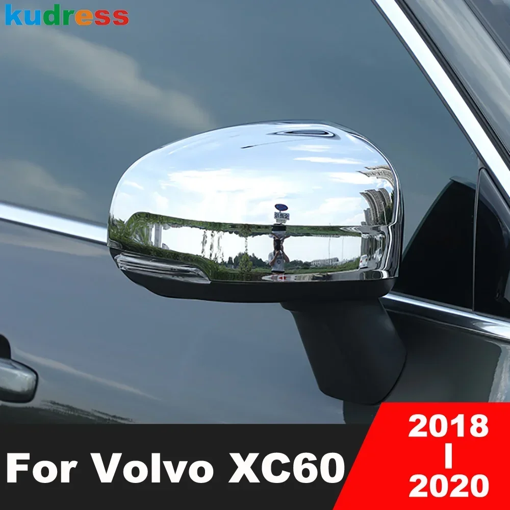

Накладки на зеркала заднего вида для Volvo XC60 2018-2020, хромированные, для боковых зеркал, аксессуары