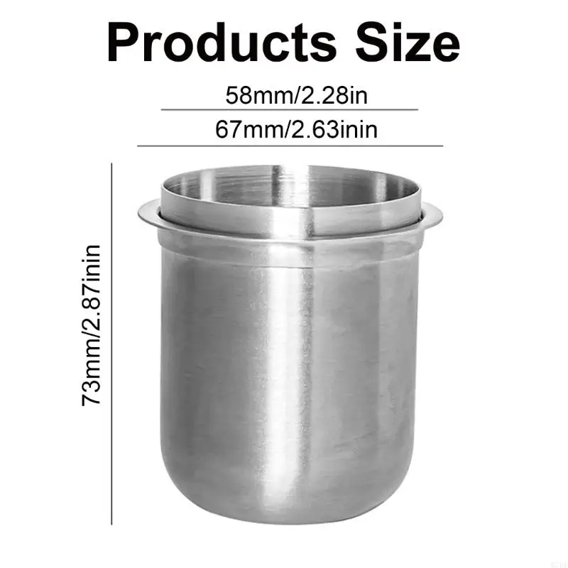 M7DF เอสเพรสโซ่ผงถ้วยอุปกรณ์เสริมกาแฟชามชามสแตนเลสเครื่องมือจ่ายยาสำหรับผู้ที่ชื่นชอบเอสเพรสโซ่