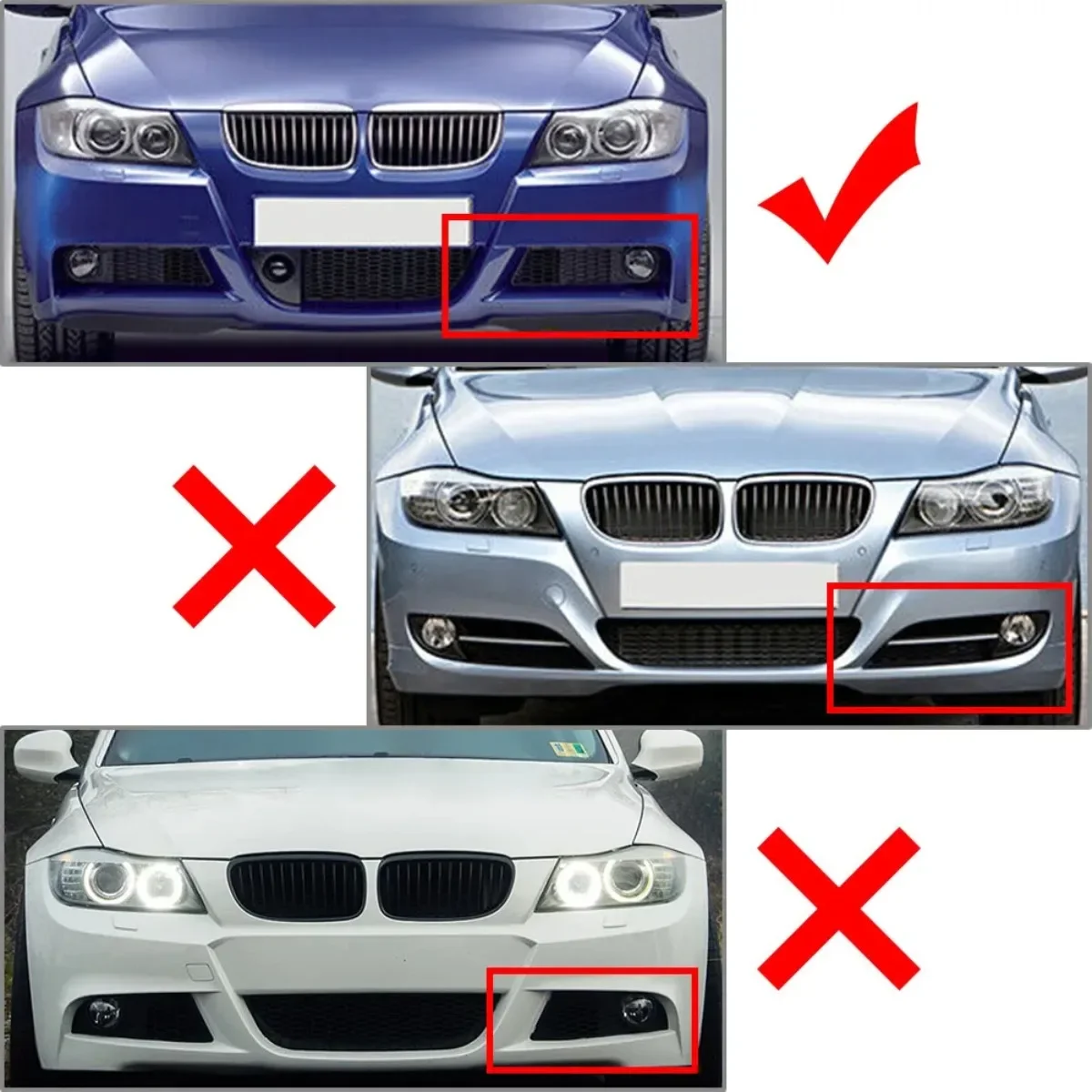 Pair Car Front Bumper Splitter Lip Canard Trim  For Bmw 3 Series E90 E91 M-Tech Sedan 4 Door 320i 330i 2005 2006 2007 2008