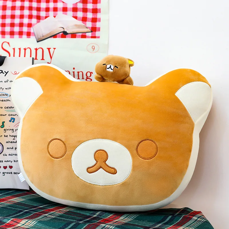 45/60cm Cute Rilakkuma Plush Pillow Soft Stuffed Bear Throw Cushion For Home Bedroom Sofa Nap Sleeping Comfort Decoration Gift