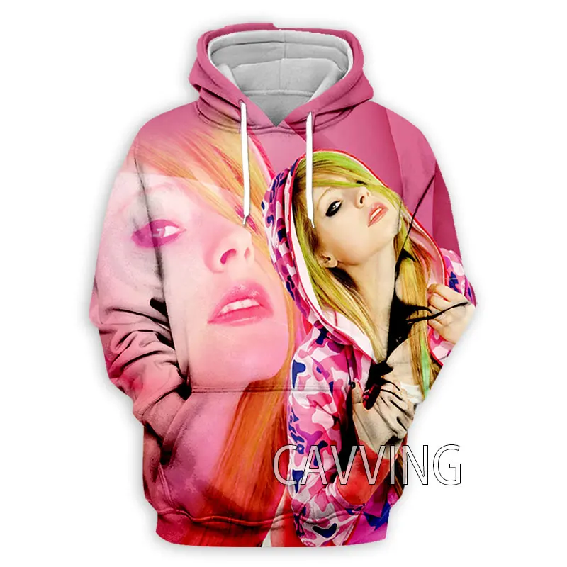 New Fashion 3D Print  Avril Lavigne  Hoodies Hooded Sweatshirts Harajuku Hoodie Sweatshirts HIP HOP Tops Clothing   H02