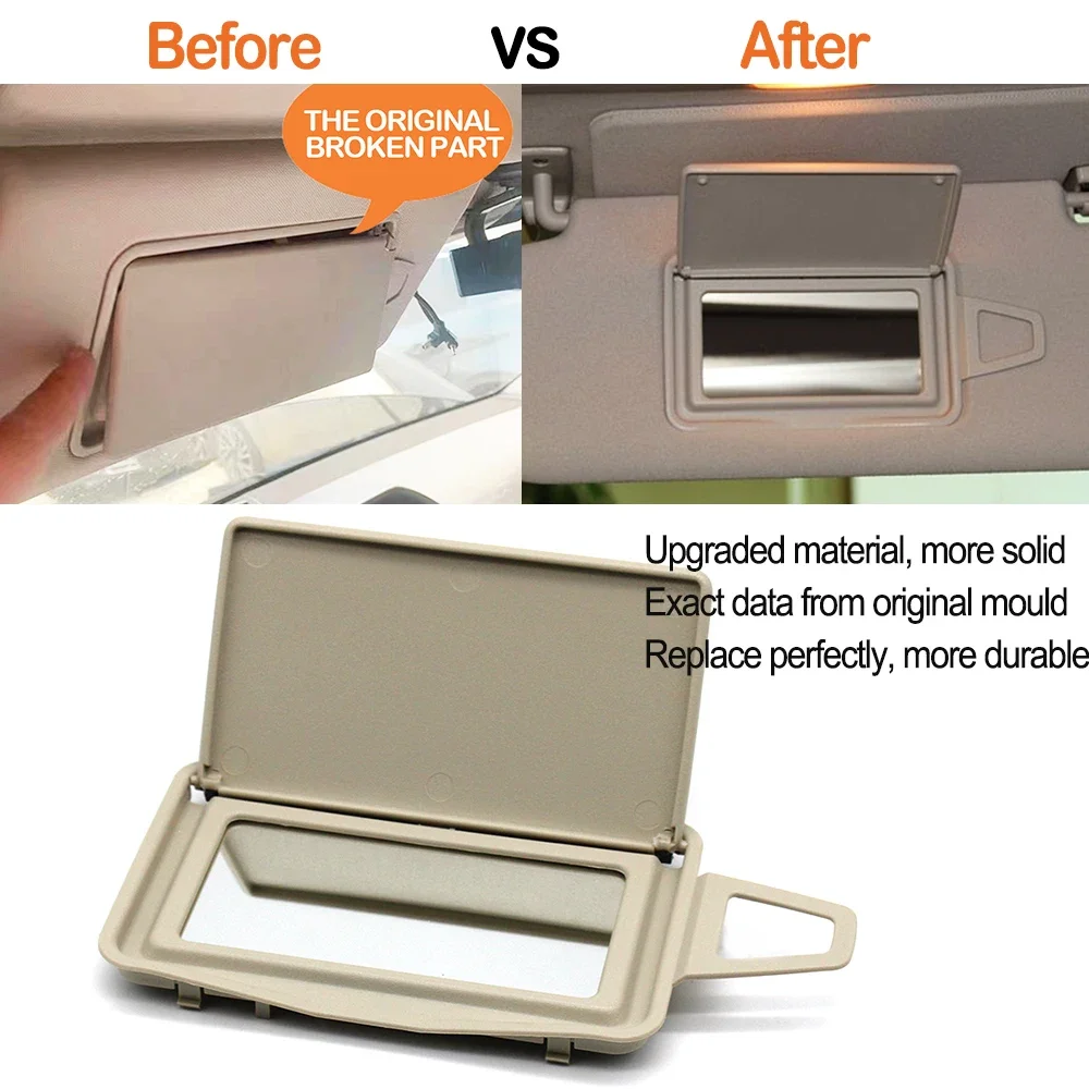 Car Sunshade Sun Visor Glass Cover Makeup Mirror Holder Panel Cover For Mercedes Benz E Class W211 2003-2006 E230 E280 E300 E320 5