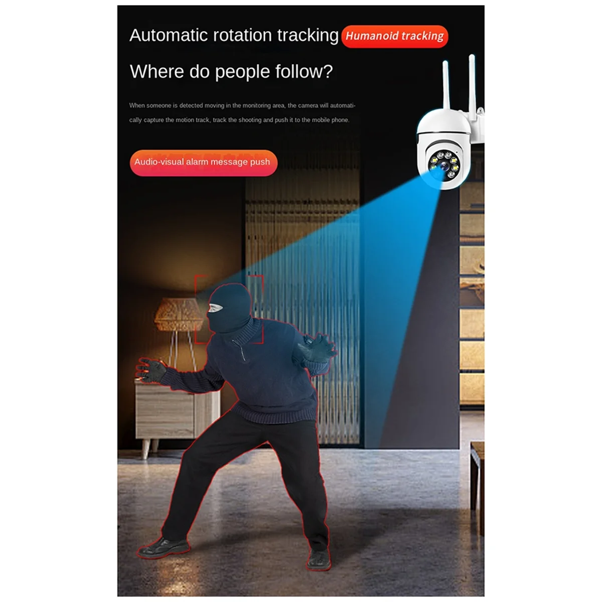 Hot sale 5G WiFi 360° Surveillance Cameras Tracking Full Color Night Vision Security Protection Motion Outdoor Camera EU Plug