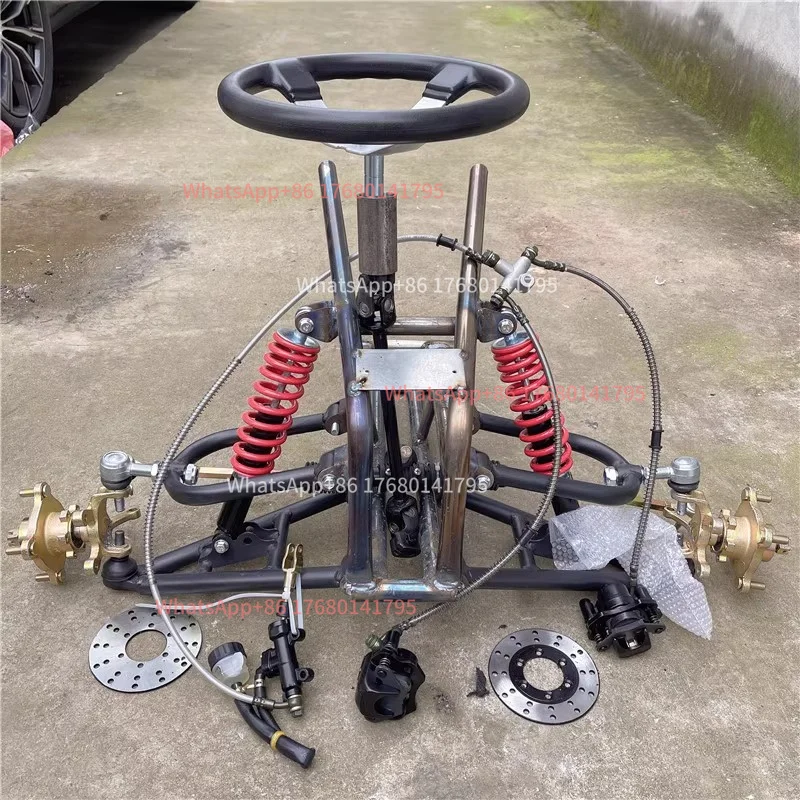 DIY Homemade 4‑Wheel ATV Go‑Kart Modification Kit Electric Vehicle Front Frame Front Suspension Steering Assembly Kit