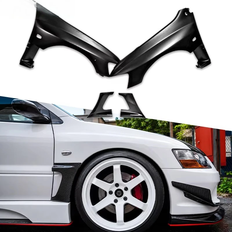 For 2001-2007 Lancer Evolution Evo 7 8 9 VRS Style Partial carbon fiber Front Vented Fender Car Wings Body Kits