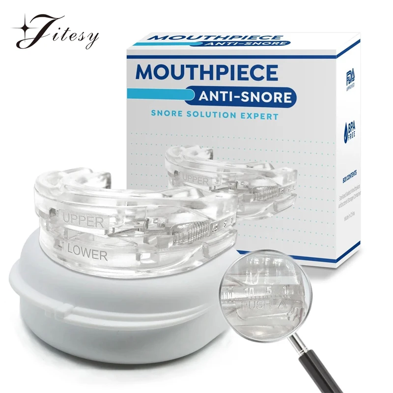 Adjustable Anti-Snoring Mouth Guard Mouthpiece Sleeping Devices Bruxism Snoring Stopper Improve Sleep Mouthpiece Night Time Teeth Mouthguard & Sleeping Bite Guard for Bruxism and Stop Snoring