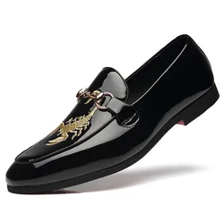 2023 Newest Formal  Pointed Toe Dress Fashion Men Loafers Leather Oxford Shoes for Men Mariage Wedding Shoes