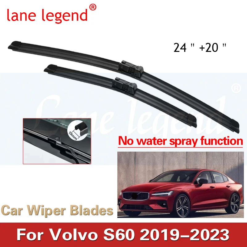 Front Wipers For Volvo S60 2019-2023 Wiper Blade Rubber 24\