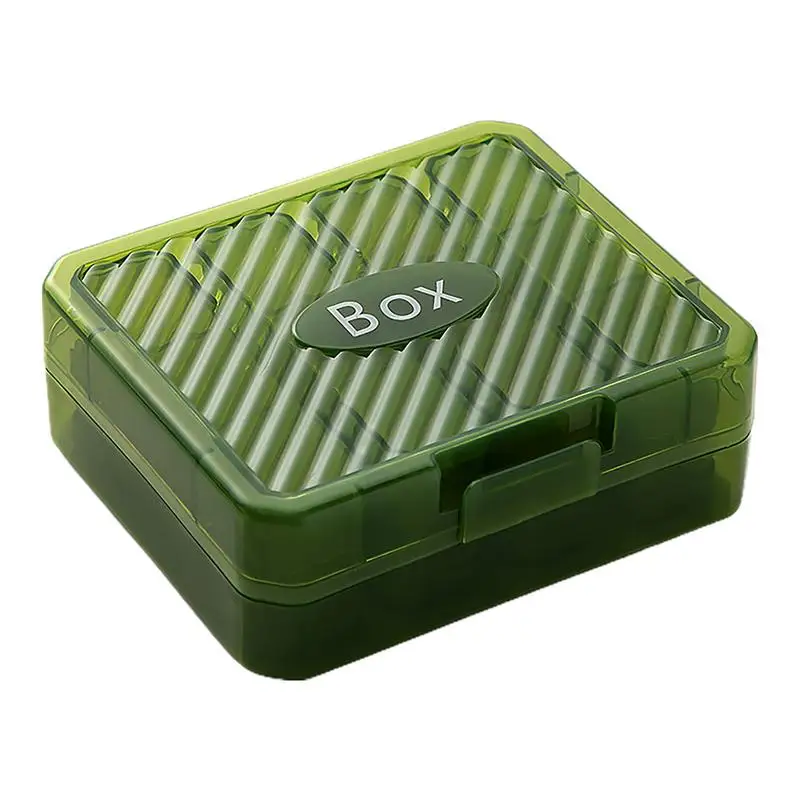 Portable Daily Pill Case Divided Portable 24 Compartments Pill Storage Containers Personal Pill Box Dustproof Medication Aids