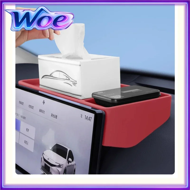 Silicone Screen Base Organizer W/ETC Magnetic Mount for Toyota Camry 2024-2025 - Tool-Free Install (9th Gen)​​ Car Accessories