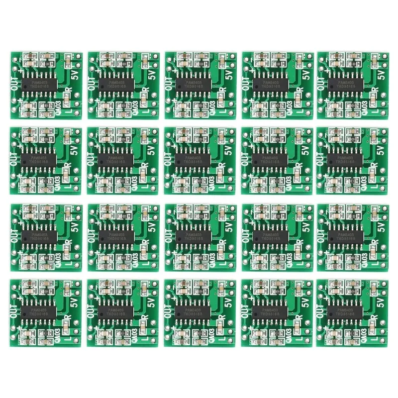 5-20Pcs PAM8403 Mini Power Amplifier Board 2-Channels Stereo Audio Amplifier Module for Arduino 2.5V-5.5V 2*3W USB Power Supply