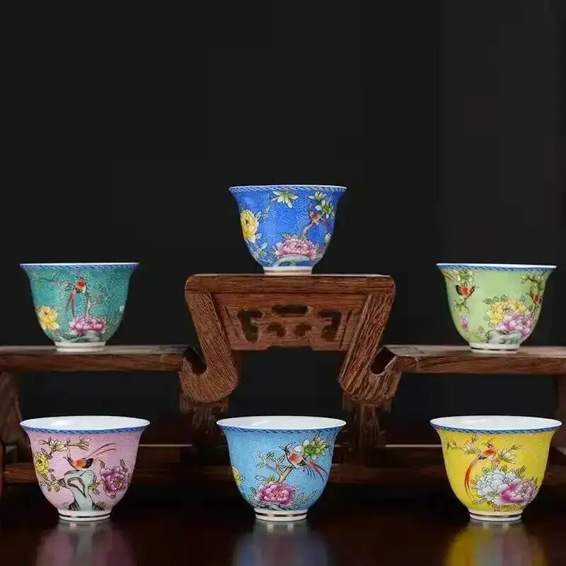 Enamel Teacup Ceramic Kung Fu Tea Cup Master Cup