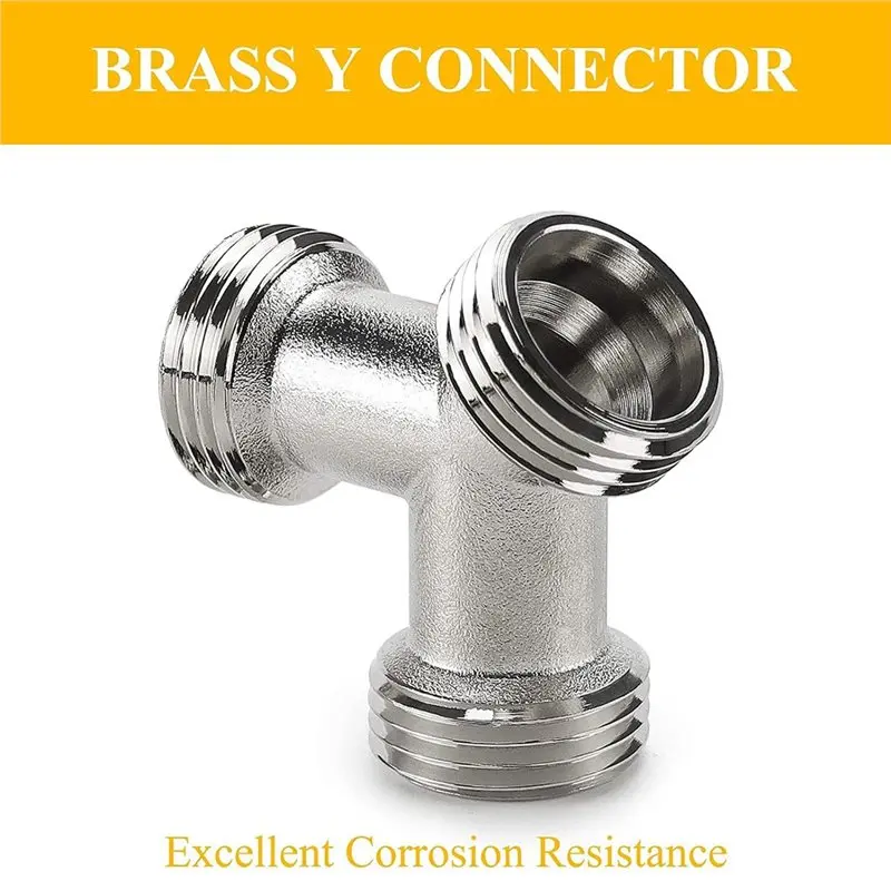 Hot Sale-Inlet Hose Kit For Water Heater Braided Stainless Steel(US Standard Threads) Tee Fitting And Sealing Washers