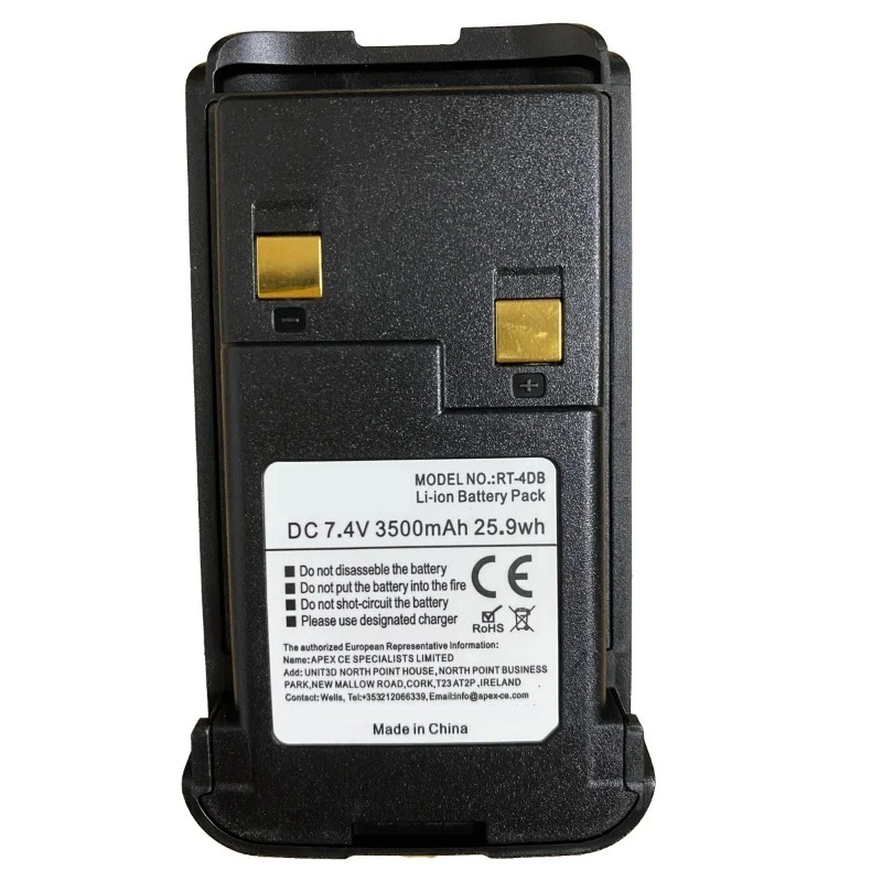 Brand New RT-4D 3500mAh 7.4V Li-ion Walkie Talkie Battery Pack for Radtel RT-4D RT-4DB DMR Two Way Radio Replacement Battery