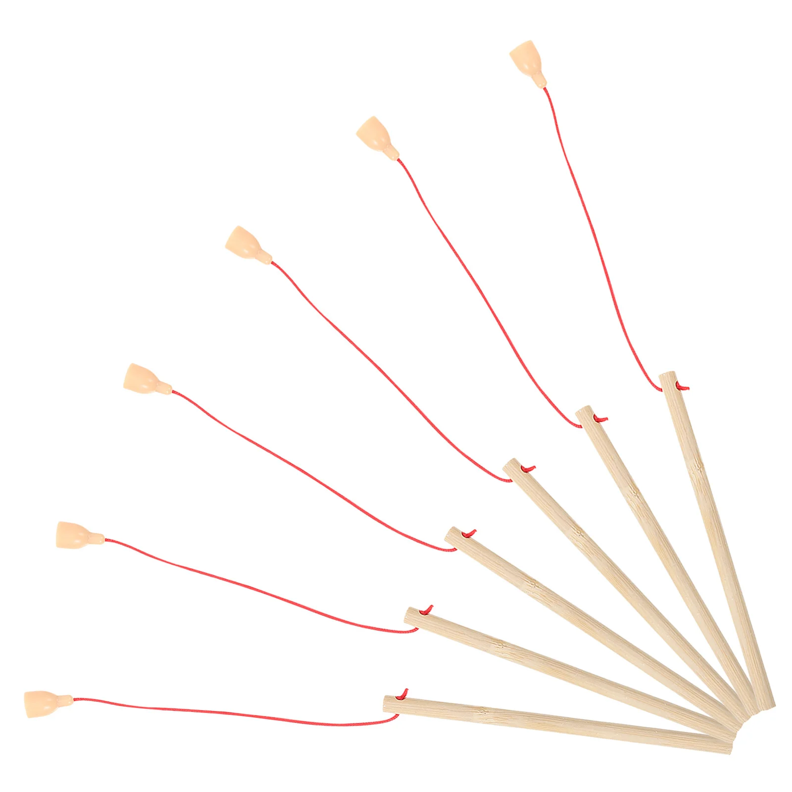 6Pcs Wooden Magnetism Fishing Poles Safe Durable Kindergarten Kids Educational Catching Game Early Development Play