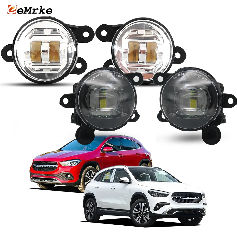 Upgrade 30W/14W LED Fog Lights DRL For Benz GLA-Class GLA 200 GLA250 2020-2026 H11 Fog Driving Lamp Factory Replace Car Styling