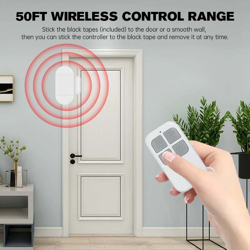 130DB Door Window Entry alarm Wireless Remote Control Door Sensor Alarm Host Burglar Security Alarm System Home Protection Kit