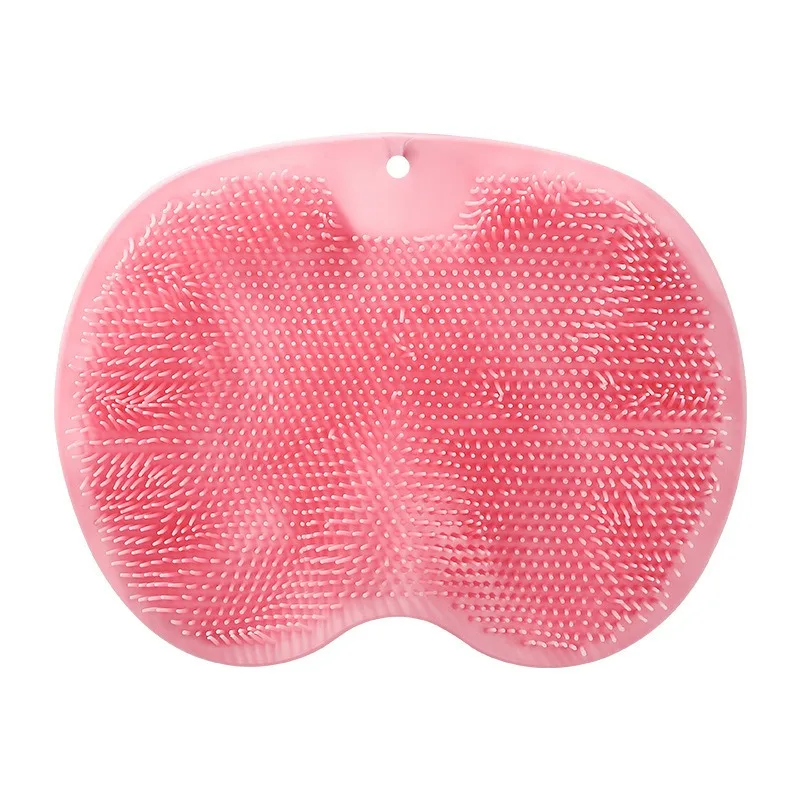 1pcs Single Pack Shower Foot & Back Scrubber Pad Strong Suction Wall Sticky Bath Exfoliating Massage Mat Self Rubbing Bath Tool