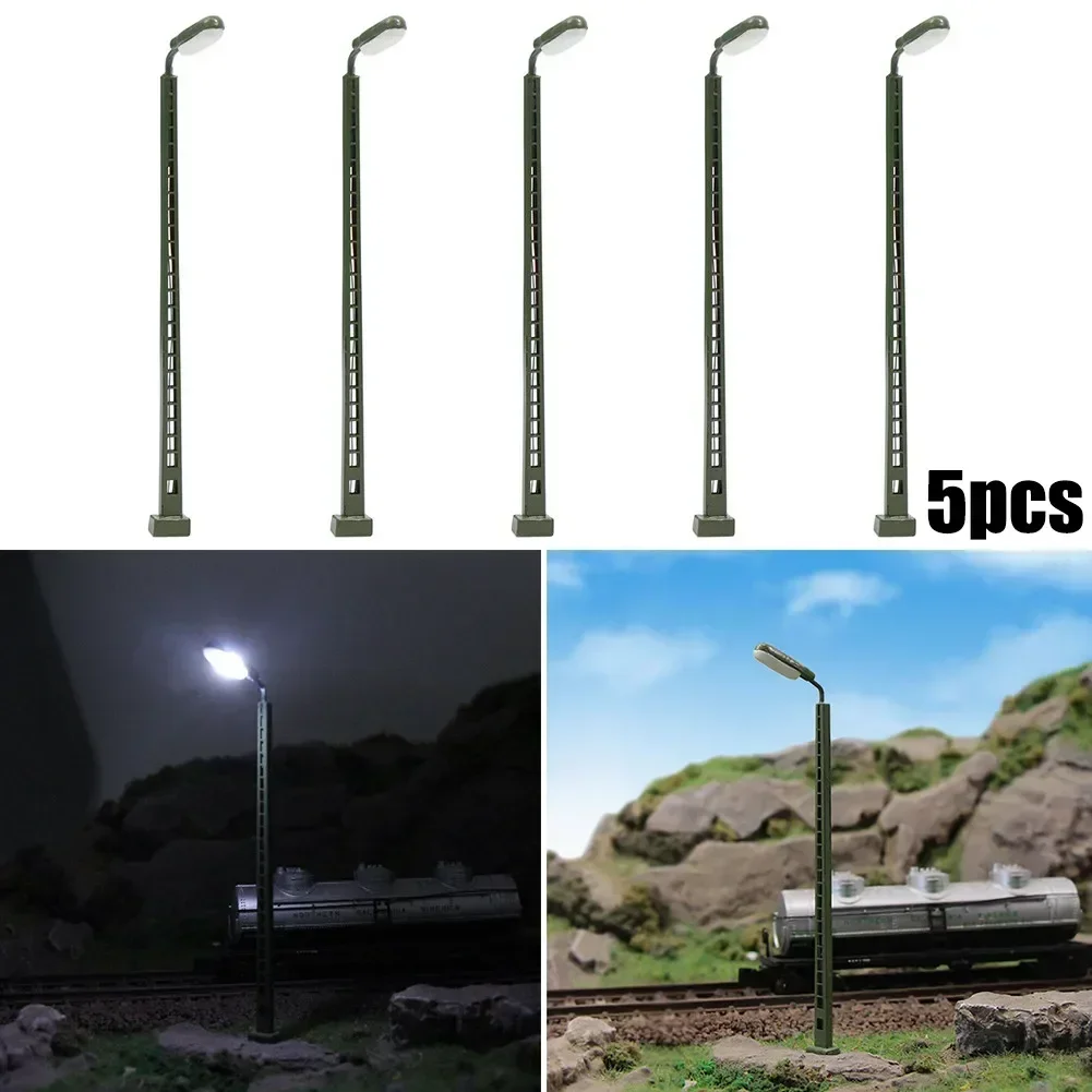 5Pcs Model Railway Lights For H0 Gauge Model Railway Light Lattice Mast Light Gauge N Gauge Light Layout Model Building In Stock