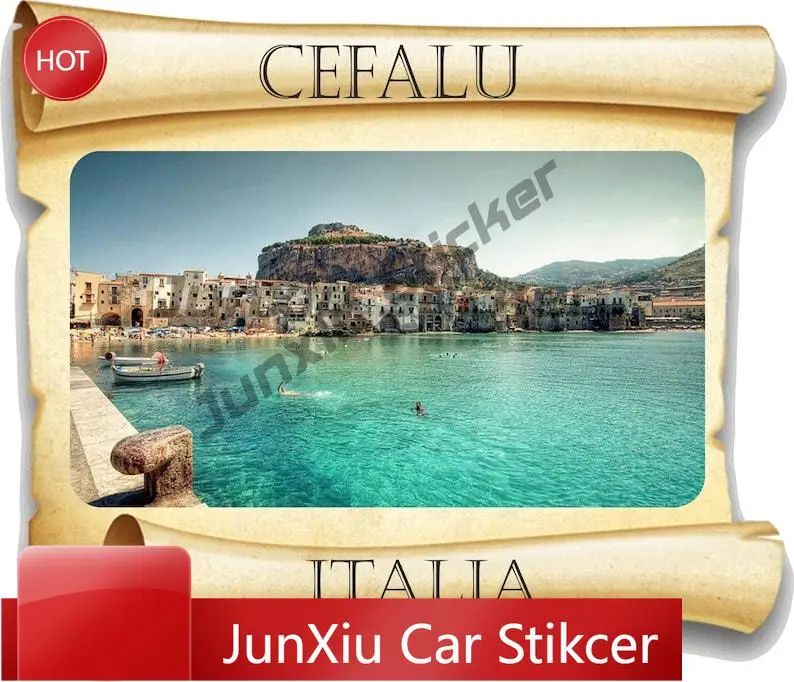 

Cefalu Italy Italia Papyrus Sticker Long Lasting Car Sticker For Window Wall Sun Protection Decoration Auto Accessories