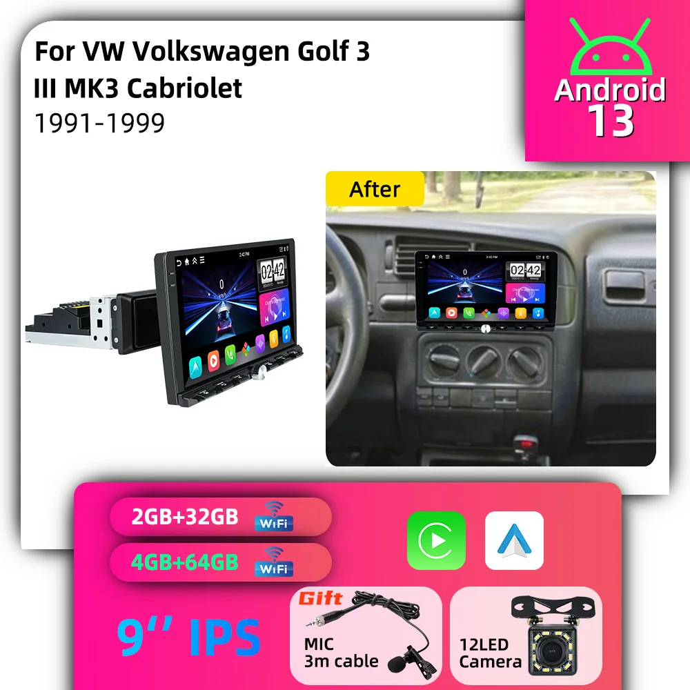For VW Volkswagen Golf 3 III MK3 Cabriolet 1991-1999 9