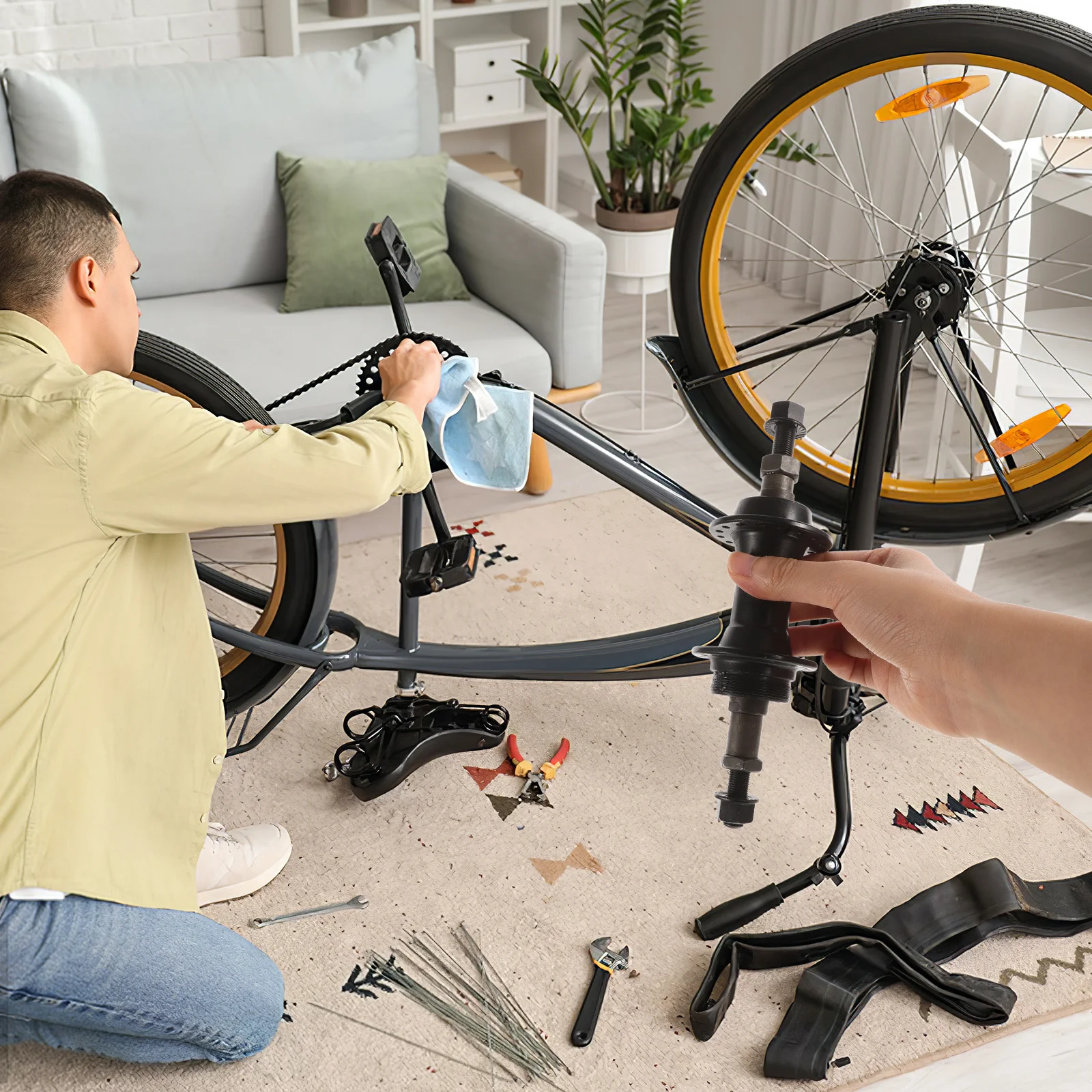 32-Hole Mountain Bicycle Non-Quick Release Hub Durable Metal For Rough Terrain Cycling Wheels Accessories