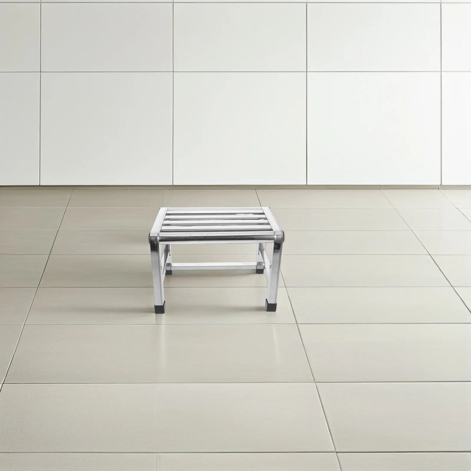 Waterproof Stainless Steel Shower Stool Hollow Compact Bathroom Bench Stable Shower Seat Suitable for Elderly Adults