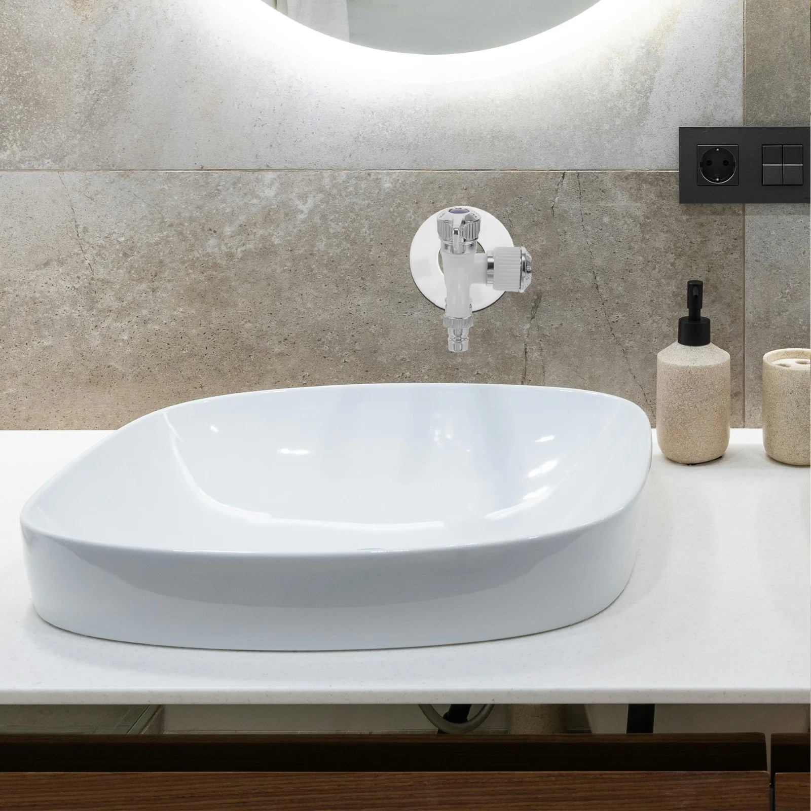 

4Pcs Wall Hole Decorative Cover Round Split Flange Self-Adhesive Tape Water Pipe Cover Plate for Bathroom Kitchen Laundry