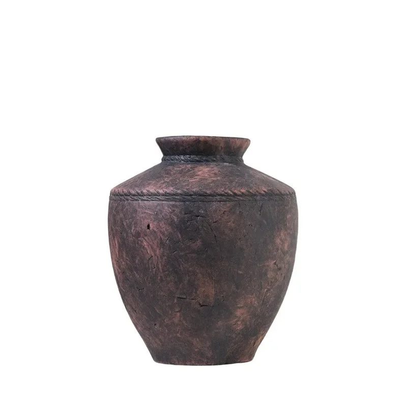 

Ceramic vase, flower arrangement, flower arrangement, feeling ornament, retro French wabi, antique style, living room coarse