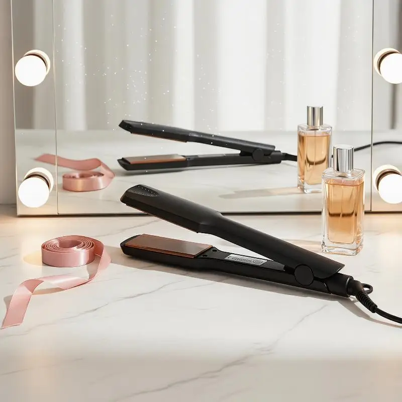 Professional ceramic heating plate straightener dual-purpose quick preheating, used for straightening curly hair view 2