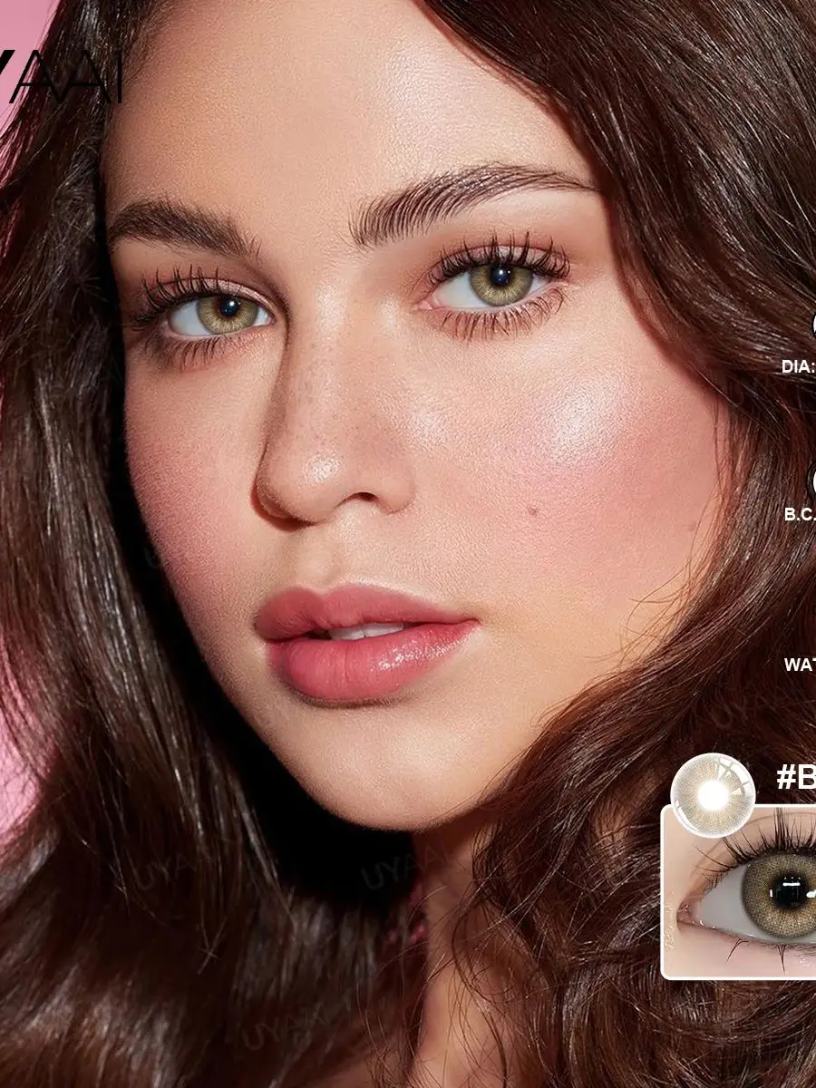 UYAAI irlandais nouveau 2 pièces lentilles de Contact de couleur pour les yeux lentilles de Contact grises élèves de couleur verte maquillage élèves naturels lentille cosmétique