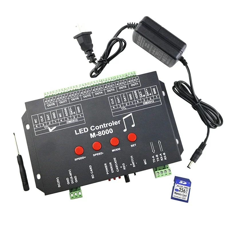 LED Symphony Eight Point Light Source Fence Tube Symphony Sound Controller Music Controller M-8000