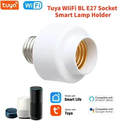 Tuya WIiFi BL E27 Socket Smart Lamp Holder Base Light Bulbs Adapter Kitchen Bedroom Light Switch Voice Control Alexa Google Home