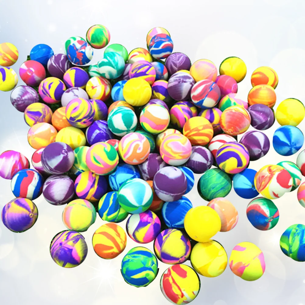 100pcs Bouncy Colorful Ball Beautiful Creative Rubber Jumping Ball Toy for Kid Child Baby Ball Jumping