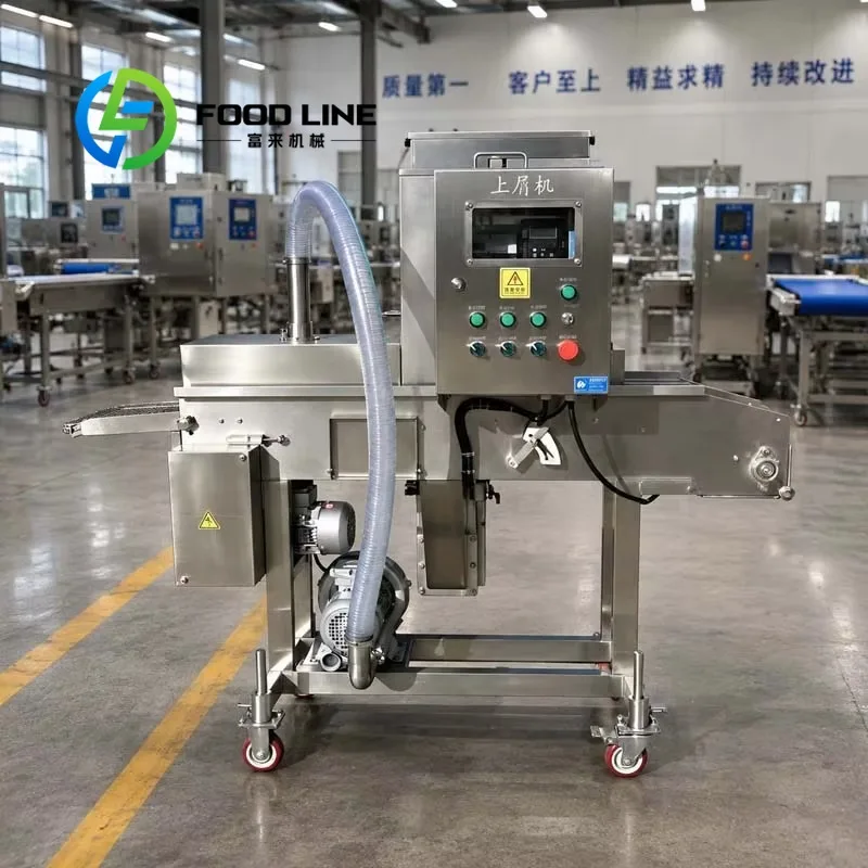 Flour Coating Machine Uniform Surface Covering Reduce Product Defect Rate Fit Commercial Central Kitchen And Food Factory Fried