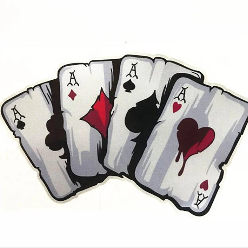 

Car Sticker Playing Card A Reflective Personality Sticker Poker Monster Hat Sticker Car Sticker new