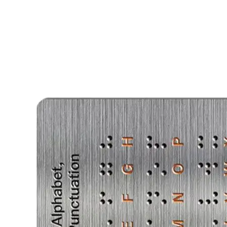 Braille Alphabet Learning Board Metal Tactile Bump Number Tool For Blind Visually Impaired For Educational Accessories