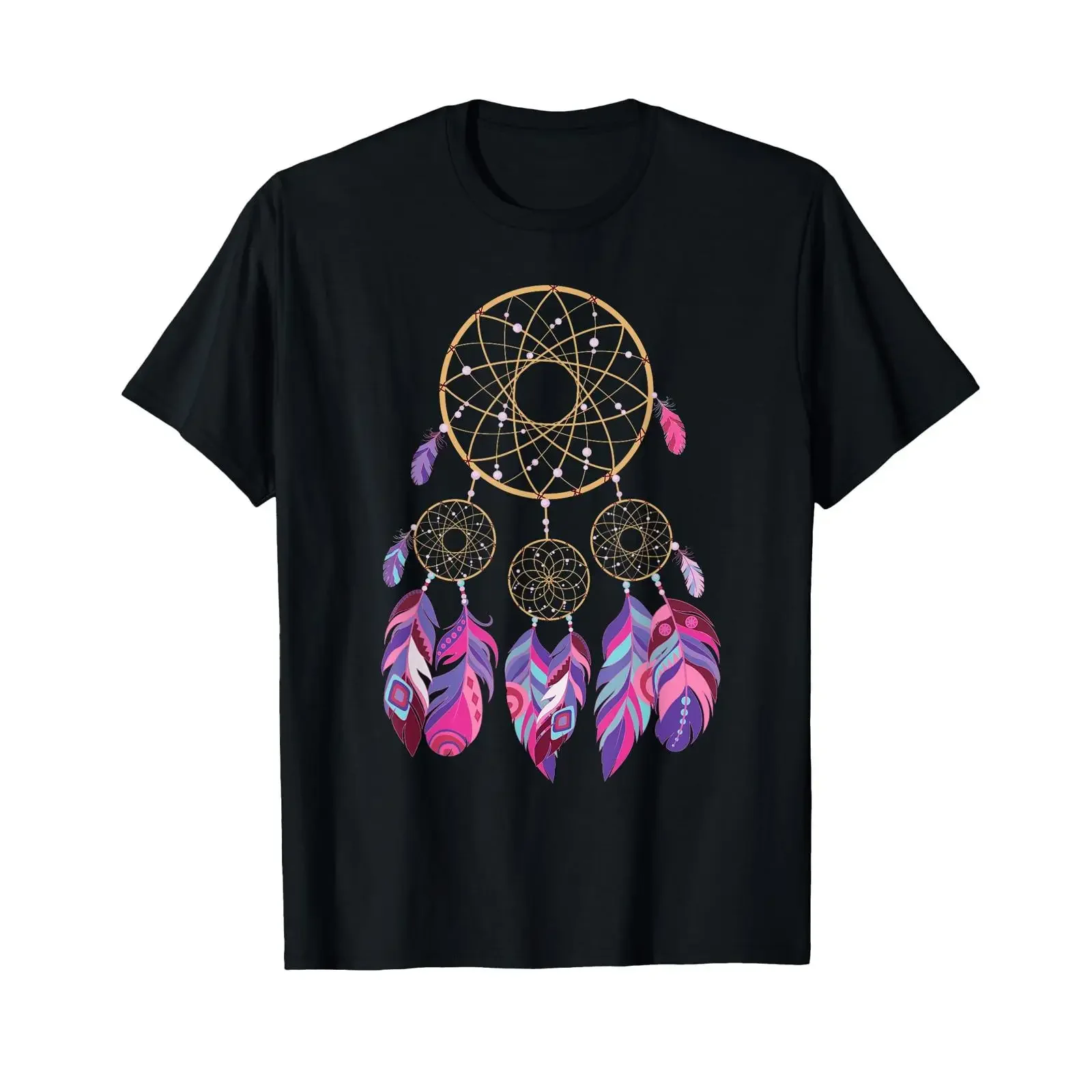 Dreamcatcher T Shirt Boho Feathers 80s Retro Dream Catcher vintage Washed Stylish Top For Everyday Wear Comfortable Soft