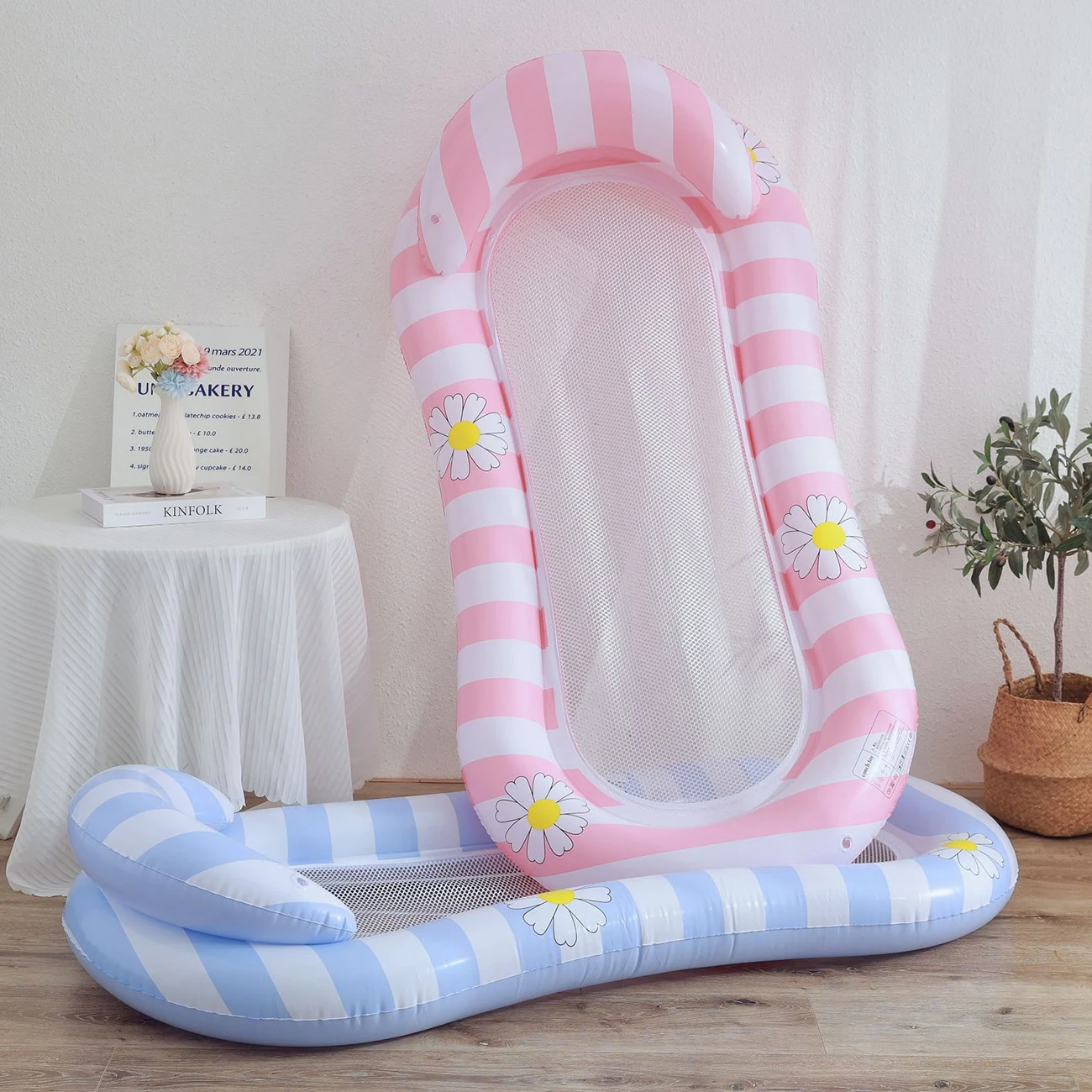 Hamac gonflable d'eau de pétale de fleur de 1PC-tapis flottant portatif pour une détente sûre de piscine, de lac ou de plage
