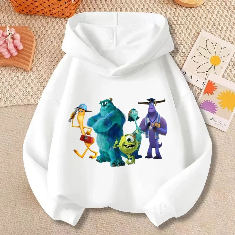 Sudadera con capucha para niños de Disney Monsters University con todos los personajes, camiseta de manga larga con estampado de personajes de dibujos animados