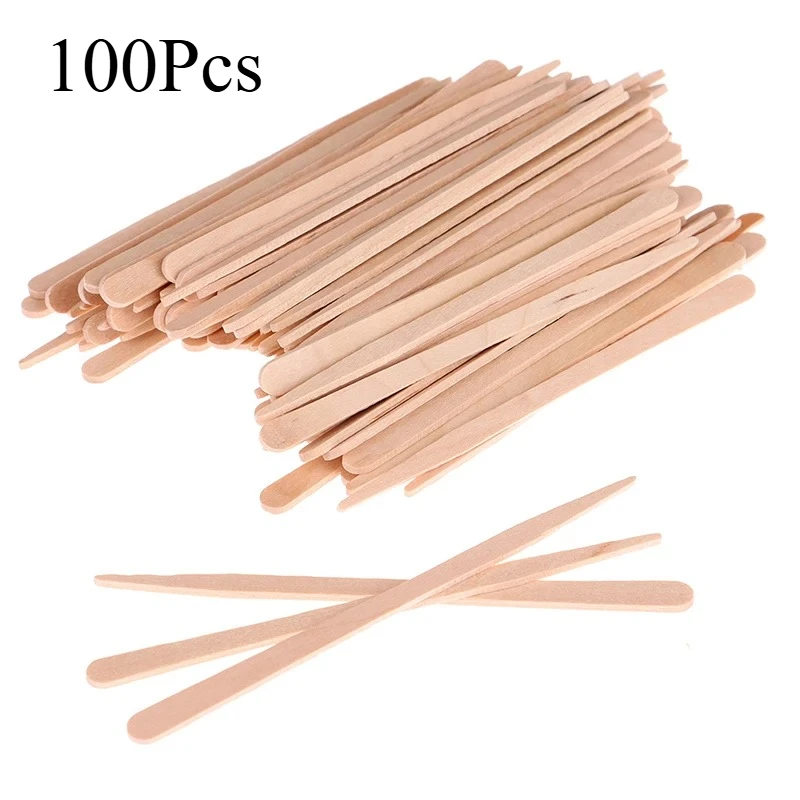 Disposable Wooden Waxing Sticks Tip Wax Applicator Spatulas for Body Facial Eyebrow Hair Removal Salon Home Waxing Tools