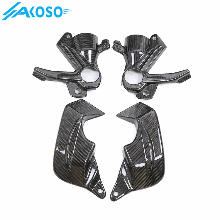 AKOSO 100% 3K Dry Carbon Fiber Motorcycle Brake Caliper Cooling Air Ducts Radiator Cooler For S1000RR M1000R HP4 2019-2022