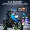 Srnubi 6.25インチ Moto DVR GPS オートバイナビゲーター 4K フロント +1080P リアカム ワイヤレス CarPlay Android オートタッチスクリーンバイク 5