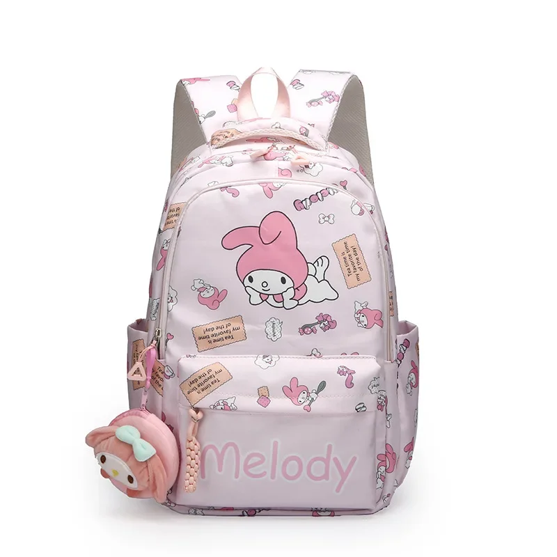 Sanurgente-Cartable étudiant Hello Kitty, grande capacité, sac à dos à double initiation, coussin de dessin animé mignon, décontracté, léger, nouveau