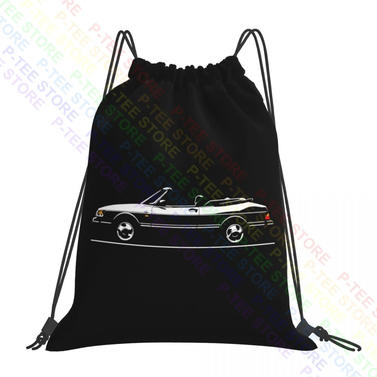 Saab 900 Cabrio Fans Cabriolet Turbo Convertible Drawstring Bags Gym Bag Bookbag Softback Sports Style School Sport Bag