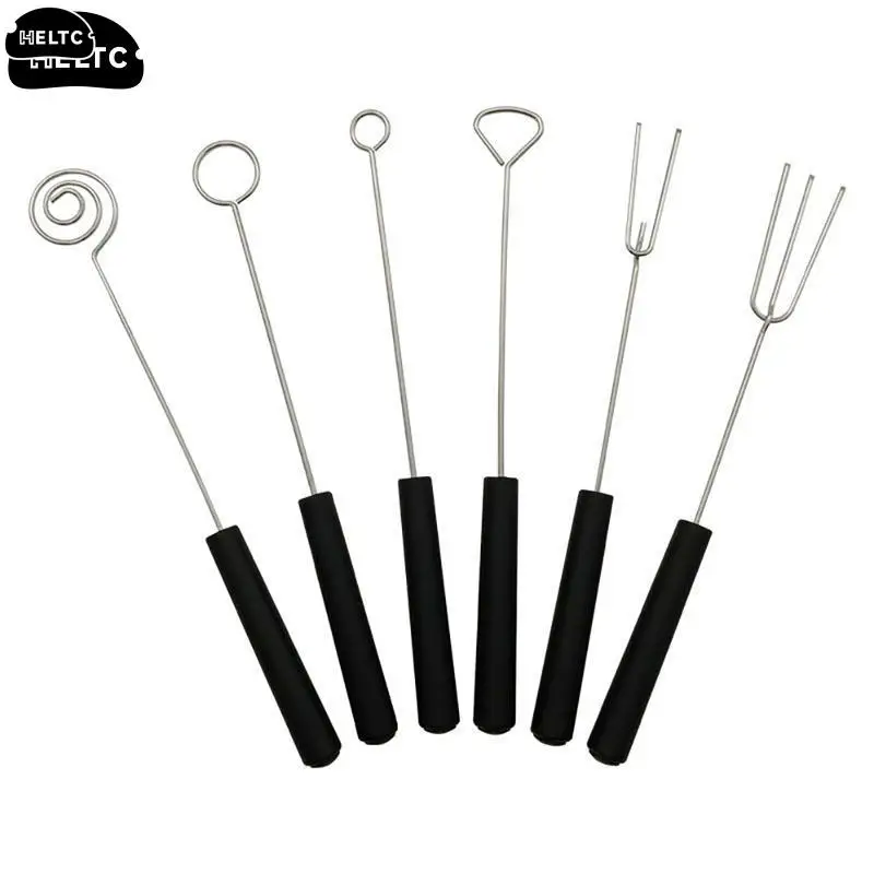 Herramienta de inmersión de Chocolate, Pralines de inmersión para el hogar, utensilios para hornear, bolígrafo de trufas, tenedor de Chocolate, Fondant, cocina, decoración de pasteles de acero inoxidable