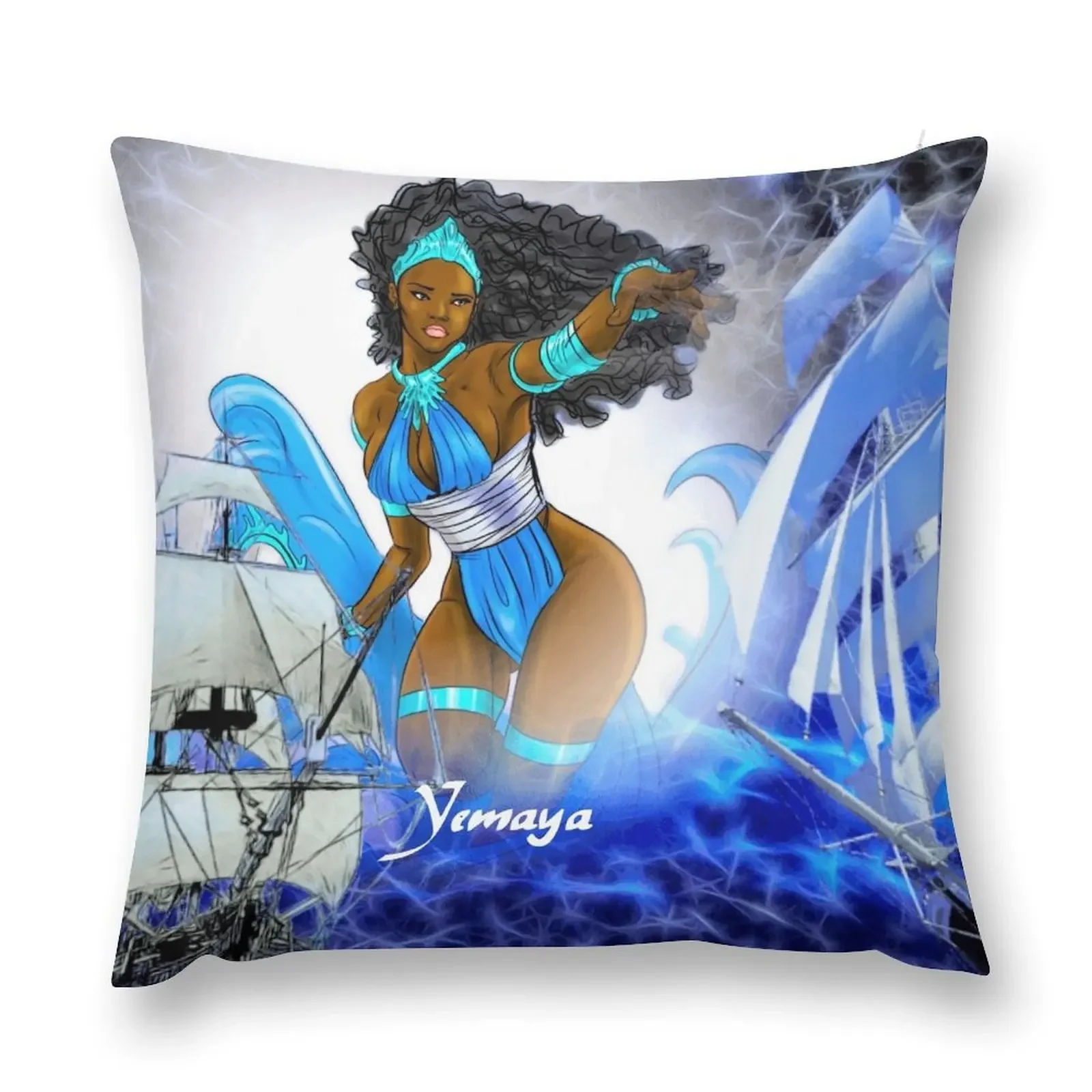 Yemaya Mother of All Throw Pillow Pillow Decor pillows decor home Sofa Decorative Covers pillow