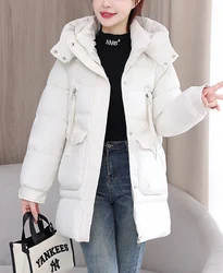 New 2024 Women Jacket Winter Thick Hooded Cotton Padded Coats Female  Loose Parkas Ladies  Outwear